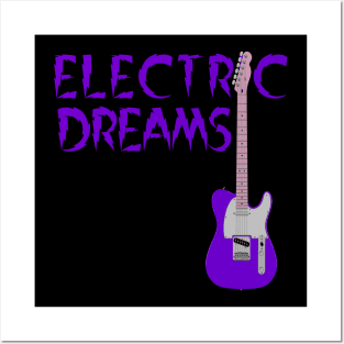 Electric Guitar, Electric Avenue, Purple Guitar Posters and Art